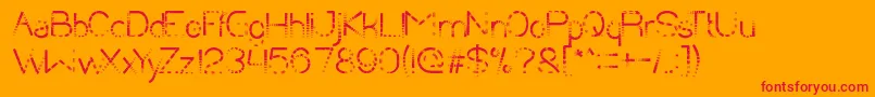 ChasingTail Font – Red Fonts on Orange Background