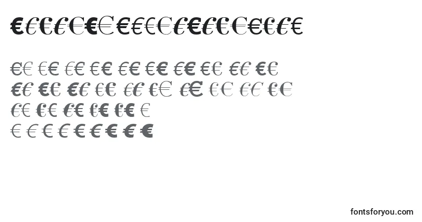Fuente LinotypeEurofontAToF - alfabeto, números, caracteres especiales