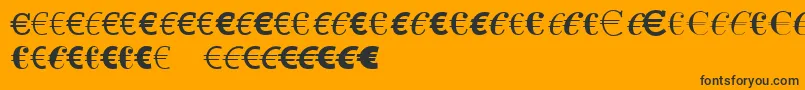 LinotypeEurofontAToF Font – Black Fonts on Orange Background