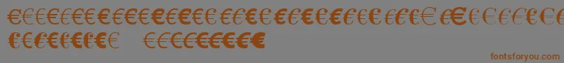 Czcionka LinotypeEurofontAToF – brązowe czcionki na szarym tle