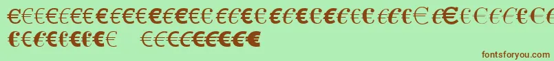 LinotypeEurofontAToF Font – Brown Fonts on Green Background