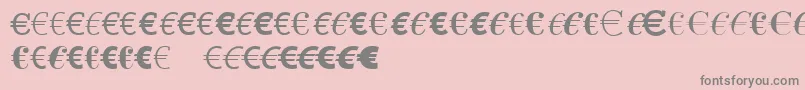 LinotypeEurofontAToF Font – Gray Fonts on Pink Background