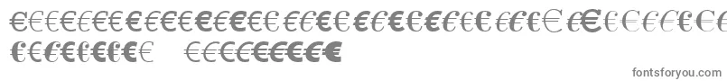 Fonte LinotypeEurofontAToF – fontes cinzas em um fundo branco