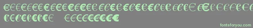 LinotypeEurofontAToF Font – Green Fonts on Gray Background