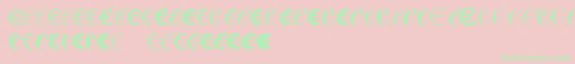 LinotypeEurofontAToF Font – Green Fonts on Pink Background