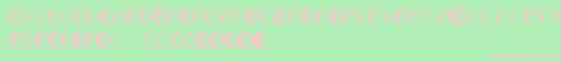 フォントLinotypeEurofontAToF – 緑の背景にピンクのフォント