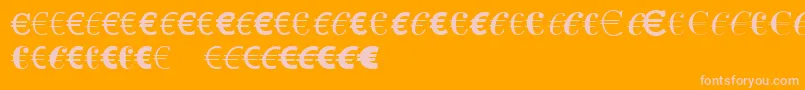 LinotypeEurofontAToF Font – Pink Fonts on Orange Background