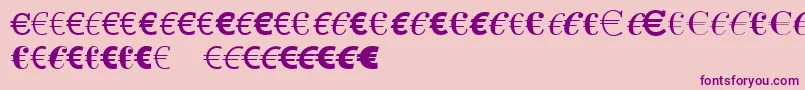 LinotypeEurofontAToF Font – Purple Fonts on Pink Background