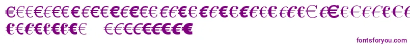 LinotypeEurofontAToF Font – Purple Fonts on White Background