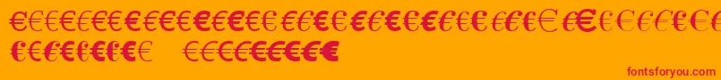 LinotypeEurofontAToF Font – Red Fonts on Orange Background