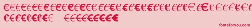 LinotypeEurofontAToF Font – Red Fonts on Pink Background