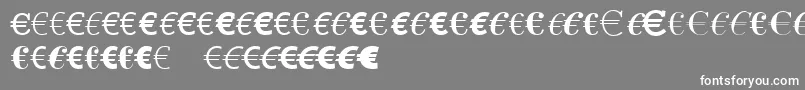 フォントLinotypeEurofontAToF – 灰色の背景に白い文字