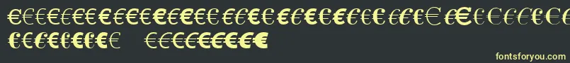 LinotypeEurofontAToF Font – Yellow Fonts on Black Background