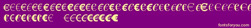 LinotypeEurofontAToF Font – Yellow Fonts on Purple Background