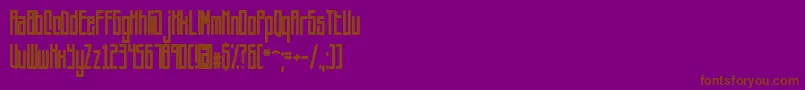 Czcionka Squareworm – brązowe czcionki na fioletowym tle