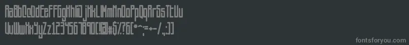 Squareworm-Schriftart – Graue Schriften auf schwarzem Hintergrund