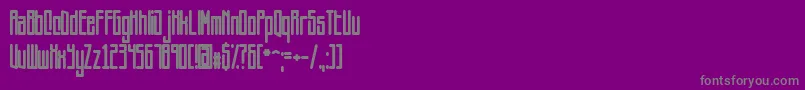 Squareworm-Schriftart – Graue Schriften auf violettem Hintergrund