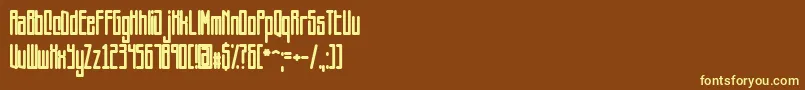 fuente Squareworm – Fuentes Amarillas Sobre Fondo Marrón