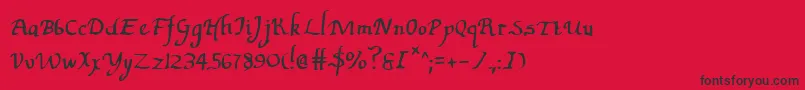 Valleyforge Font – Black Fonts on Red Background