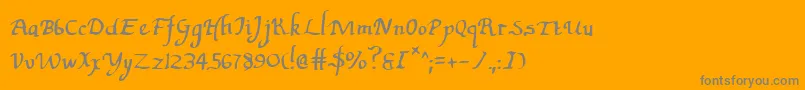 フォントValleyforge – オレンジの背景に灰色の文字