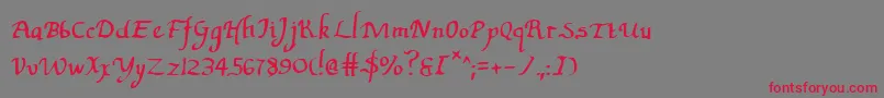 Valleyforge Font – Red Fonts on Gray Background