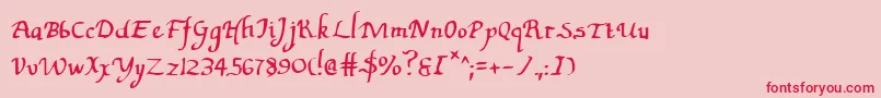 Valleyforge Font – Red Fonts on Pink Background
