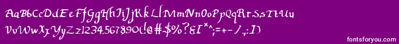 Valleyforge Font – White Fonts on Purple Background
