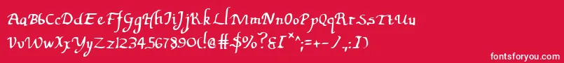 Valleyforge Font – White Fonts on Red Background