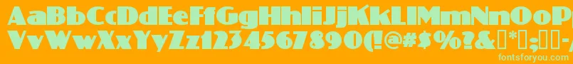 Phatp-Schriftart – Grüne Schriften auf orangefarbenem Hintergrund