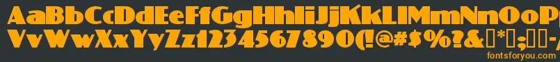 Phatp Font – Orange Fonts on Black Background