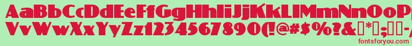 Phatp Font – Red Fonts on Green Background