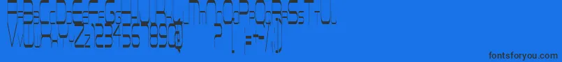 ReconnaissanceMission Font – Black Fonts on Blue Background