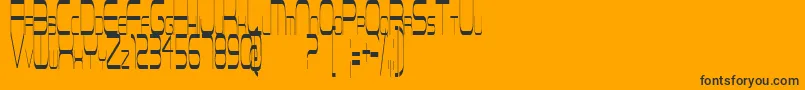 Шрифт ReconnaissanceMission – чёрные шрифты на оранжевом фоне