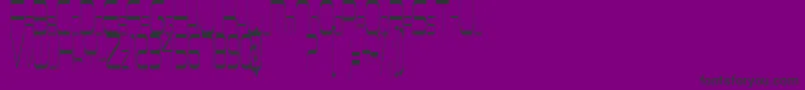 ReconnaissanceMission-Schriftart – Schwarze Schriften auf violettem Hintergrund