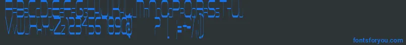 Шрифт ReconnaissanceMission – синие шрифты на чёрном фоне