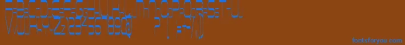 ReconnaissanceMission Font – Blue Fonts on Brown Background