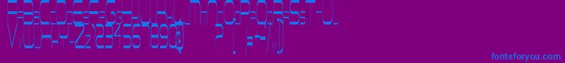 ReconnaissanceMission-fontti – siniset fontit violetilla taustalla
