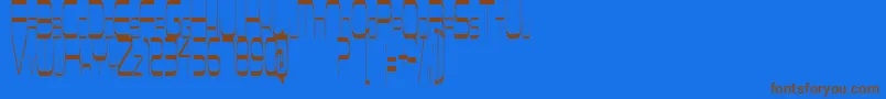ReconnaissanceMission-fontti – ruskeat fontit sinisellä taustalla