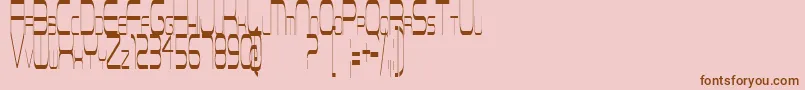 ReconnaissanceMission-fontti – ruskeat fontit vaaleanpunaisella taustalla