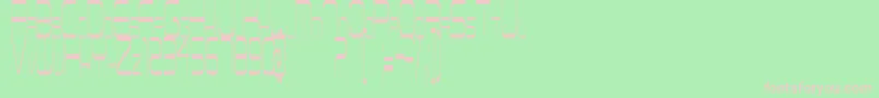 ReconnaissanceMission-fontti – vaaleanpunaiset fontit vihreällä taustalla