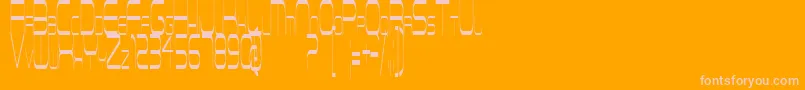 ReconnaissanceMission Font – Pink Fonts on Orange Background