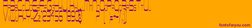 Czcionka ReconnaissanceMission – fioletowe czcionki na pomarańczowym tle