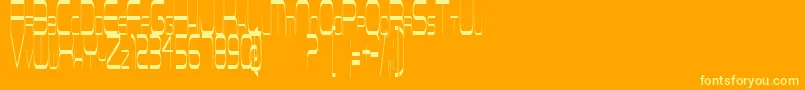 Czcionka ReconnaissanceMission – żółte czcionki na pomarańczowym tle