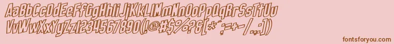 More about SfObliquitiesOutline Font SfObliquitiesOutline Font – Brown Fonts on Pink Background