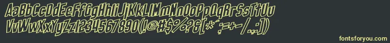 Подробнее о шрифте SfObliquitiesOutline Шрифт SfObliquitiesOutline – жёлтые шрифты на чёрном фоне
