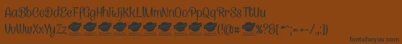 CanelettersansPersonaluse Font – Black Fonts on Brown Background