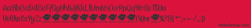 CanelettersansPersonaluse Font – Black Fonts on Red Background