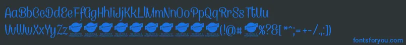 CanelettersansPersonaluse Font – Blue Fonts on Black Background