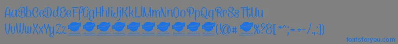 CanelettersansPersonaluse Font – Blue Fonts on Gray Background