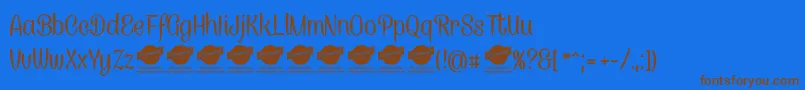 CanelettersansPersonaluse Font – Brown Fonts on Blue Background